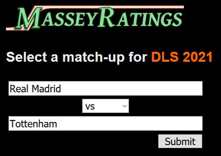 рейтинг Массея match-up
