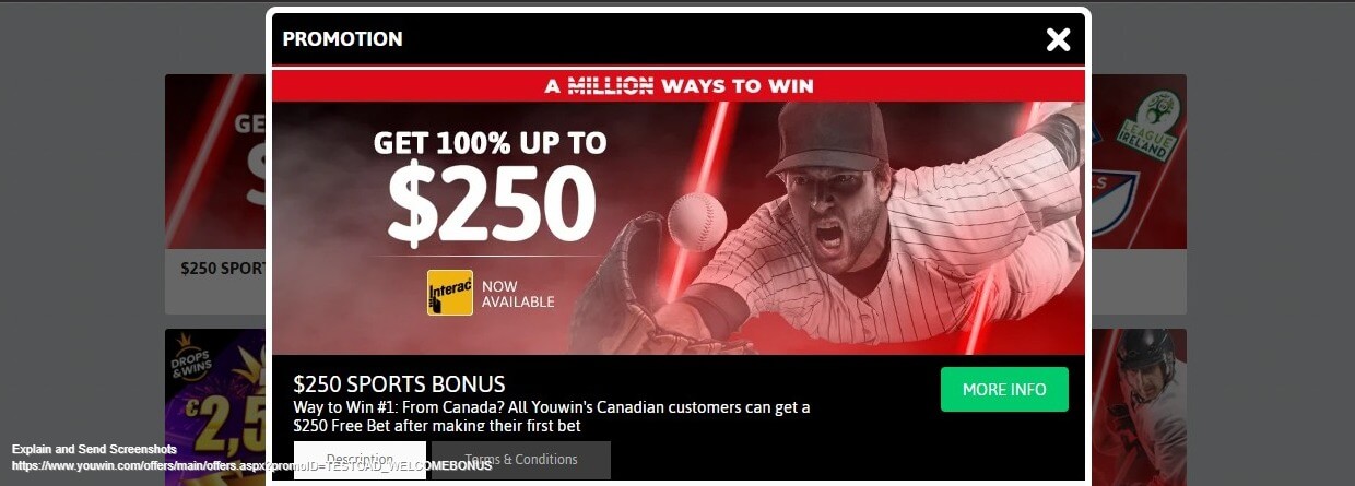 Приветственный бонус от Youwin для канадцев
