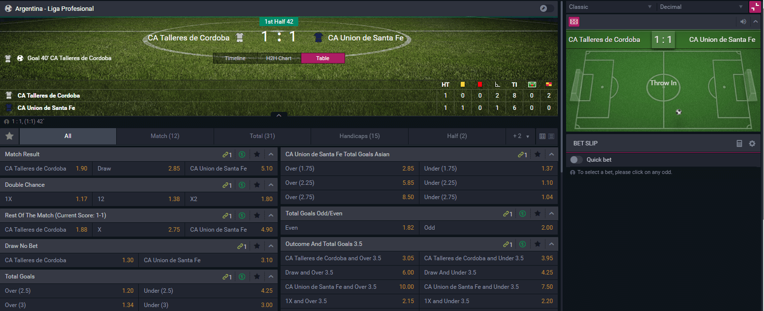 Live-ставки БК Interbet