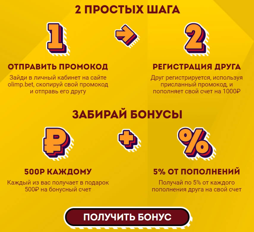 Реферальная программа БК Олимп