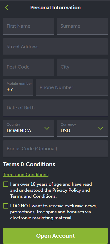 Регистрация в букмекерской конторе Comeon